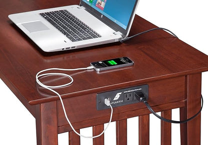 AFI AH12224 Mission Desk with Drawer and Charging Station, Walnut