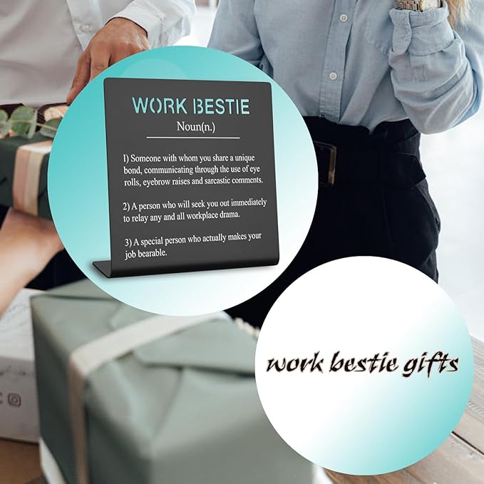 Office Gift For Work Bestie Gifts for Work Friends Women Best Coworkers Retirement Leaving Farewell Going Away New Job Gifts for Colleague Coworker Colleague to Friend Gifts (black) XLK07