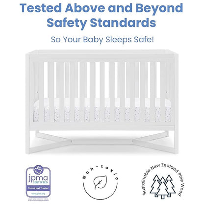 Delta Children Tribeca 4-in-1 Baby Convertible Crib, Bianca White