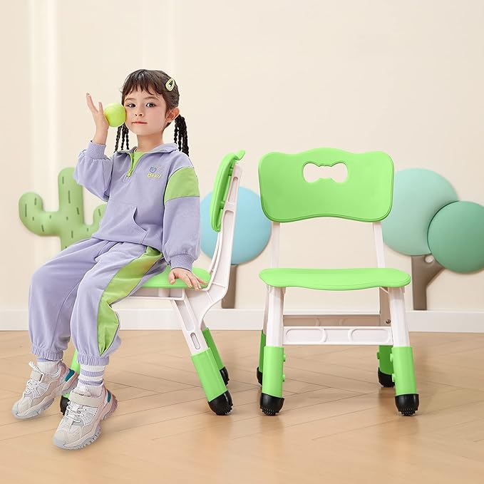 Kids' Desk Chairs Adjustable Height is Suitable for Children's Chairs Used in Families, Schools and Day-Care Between 2-10 Years Old The Max Bearing Capacity is 220LB(7PCS-Beige)