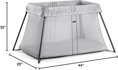 BabyBjörn Travel Crib Light, Silver, One size