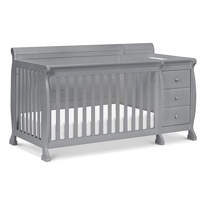DaVinci Kalani 4-in-1 Convertibe Crib and Changer Combo in Gray