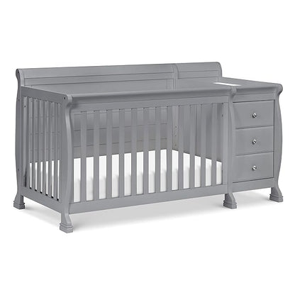 DaVinci Kalani 4-in-1 Convertibe Crib and Changer Combo in Gray