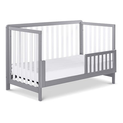 Carter's by DaVinci Colby 4-in-1 Low-Profile Convertible Crib in Grey and White, Greenguard Gold Certified