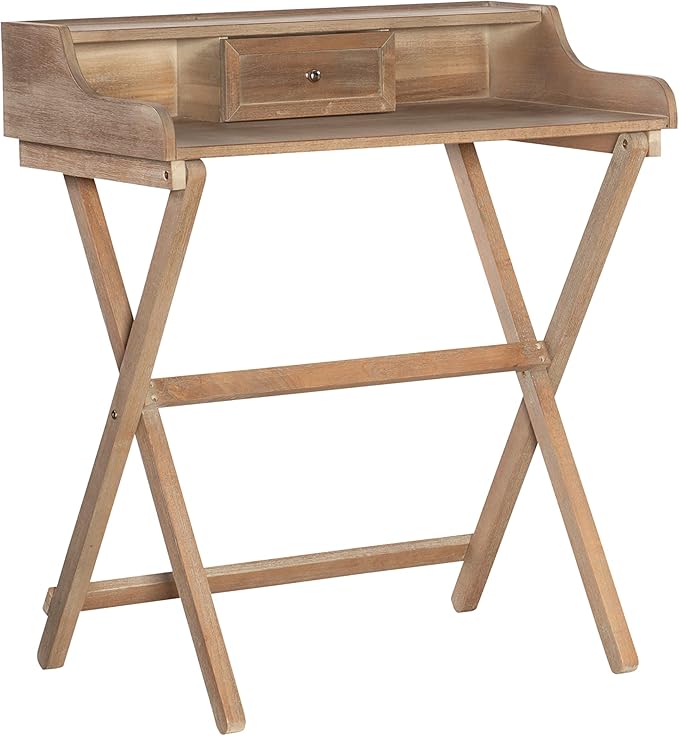 Linon Home Décor Griffin Gray Wash Folding Desk, Grey