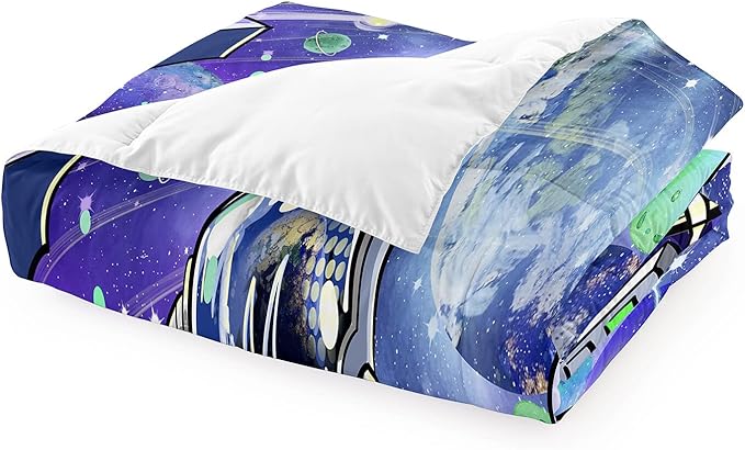 Astronaut Comforter Twin for Teens Boys Kids Girls Universe Outer Space Bedding Set Themed Astronaut Printed Pattern Kids Comforter for Boys Bedroom Decor, 1 Comforter 1 Pillowcases