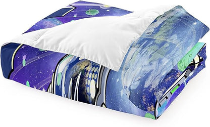 Astronaut Comforter Twin for Teens Boys Kids Girls Universe Outer Space Bedding Set Themed Astronaut Printed Pattern Kids Comforter for Boys Bedroom Decor, 1 Comforter 1 Pillowcases
