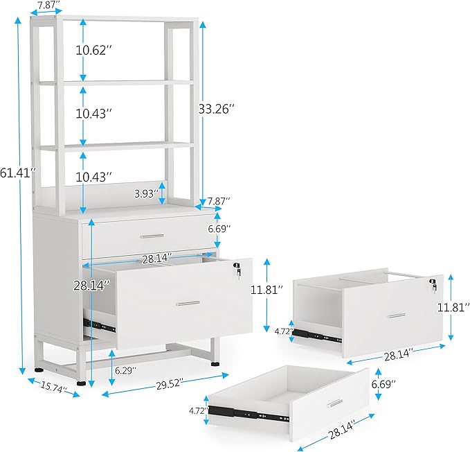2 Drawers Vertical Office File Cabinet