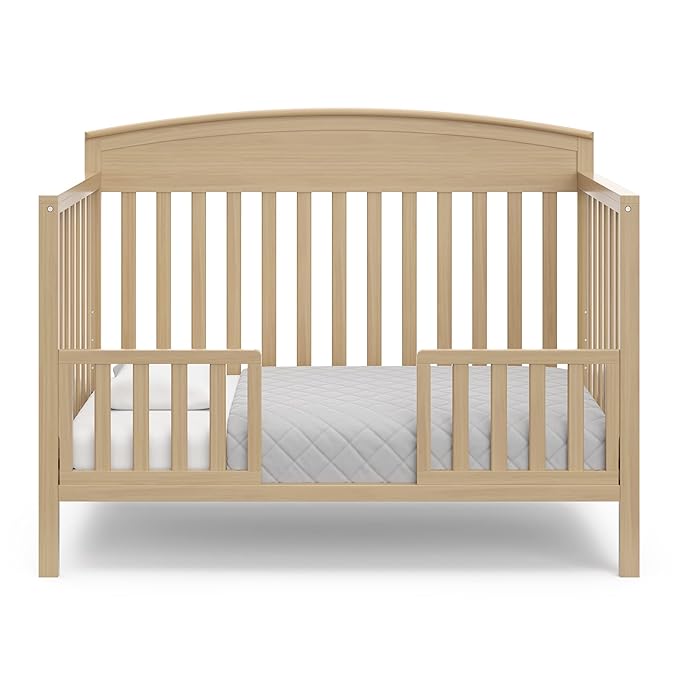 Graco Benton 5-in-1 Convertible Crib (Driftwood) – GREENGUARD Gold Certified, Converts from Baby Crib to Toddler Bed, Daybed and Full-Size Bed, Fits Standard Full-Size Crib Mattress