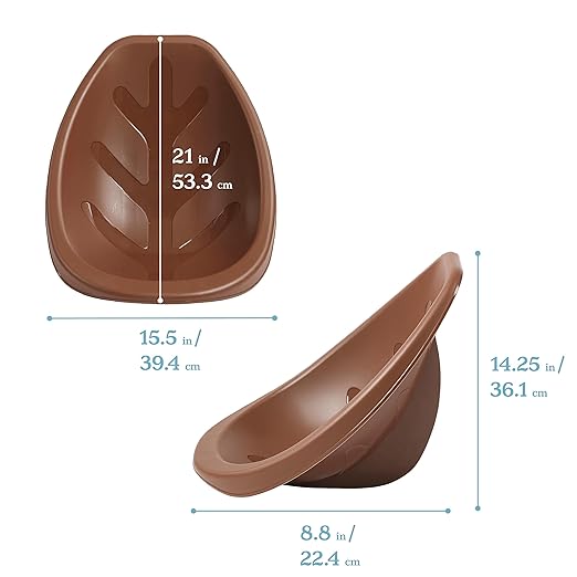 ECR4Kids Leaf Floor Seat, Rocker Chair, Chocolate, 6-Piece