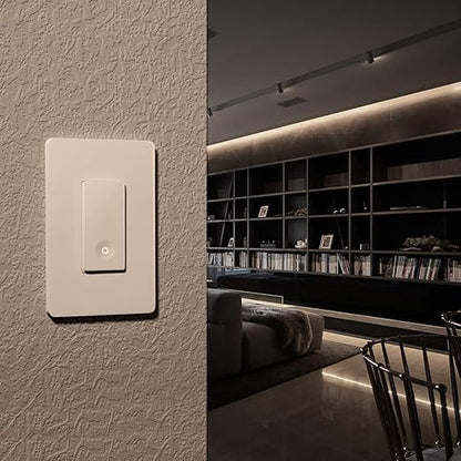TREATLIFE Smart Switch 4 Pack, 2.4Ghz Smart Light Switch WiFi Light Switch Single-Pole, Neutral Wire Required, Works with Alexa, Google Home and SmartThings, Smart Home Remote Control, FCC Listed