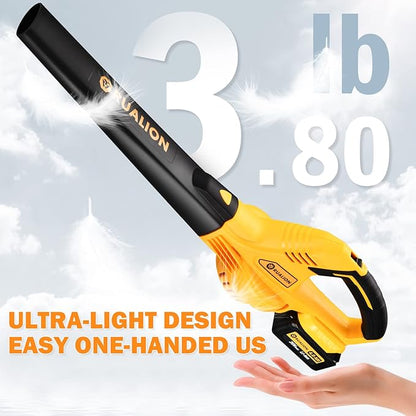 Cordless Leaf Blower: 280CFM 132MPH 20V Battery Leaf Blower with 4.0 Ah Battery & Charger Electric Leaf Blower for Lawn Care | Patio | Garage…