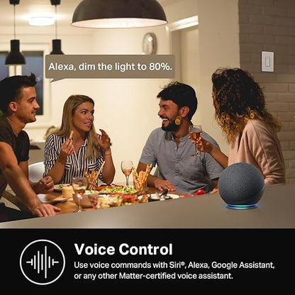 Kasa Smart Dimmer Switch HS220, Single Pole, Needs Neutral Wire, 2.4GHz Wi-Fi Light Switch Works with Alexa and Google Home, UL Certified, No Hub Required, 1 Pack
