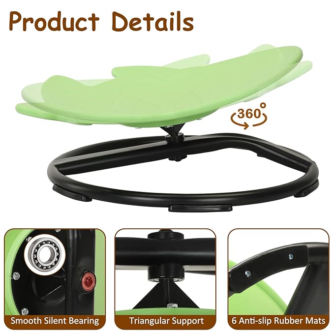 Kids Sensory Spinning Chair, Autism Kids Swivel Chair, Kids Sit and Spin Chair Sensory Toy, Improve Physical Coordination Wobble Chair for Kids, Kids Sensory Equipment for Boys Girls