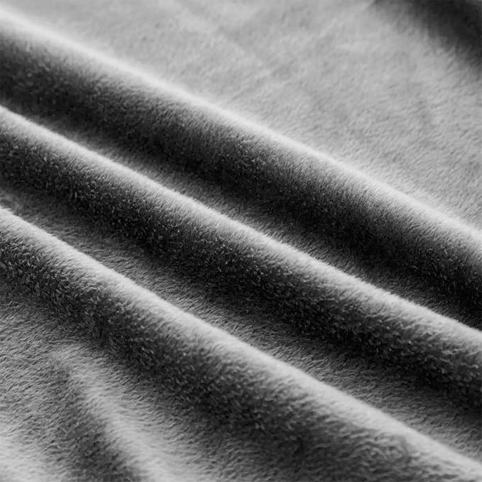 Fluffy dark grey comforters Cover twin size - Ultra Soft Plush dark grey bedding Sets 2 Pieces (1 faux fur comforter Cover + 1 fuzzy pillow case) girls shaggy dark grey twin bed set (Dark Grey, Twin)