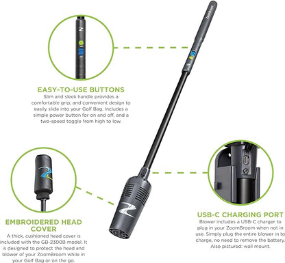Breeze - Lightweight Cordless Stick Blower for Home, Patios, Condos, Golf course, Pickleball Court, RV and All of Your Outdoor Activities