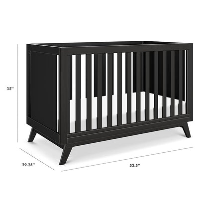 DaVinci Otto 3-in-1 Convertible Crib in Ebony, GREENGUARD Gold Certified
