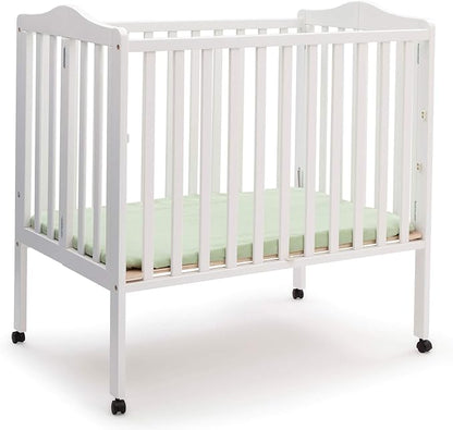 Delta Children Folding Portable Mini Baby Crib with Mattress + American Baby Waterproof Mini Crib Mattress Protector