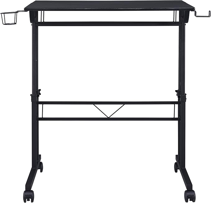 NicBex Laik-DW-00050-DX Desks, 35.25" W x 25" D x 28" H, Black
