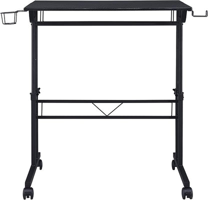 NicBex Laik-DW-00050-DX Desks, 35.25" W x 25" D x 28" H, Black