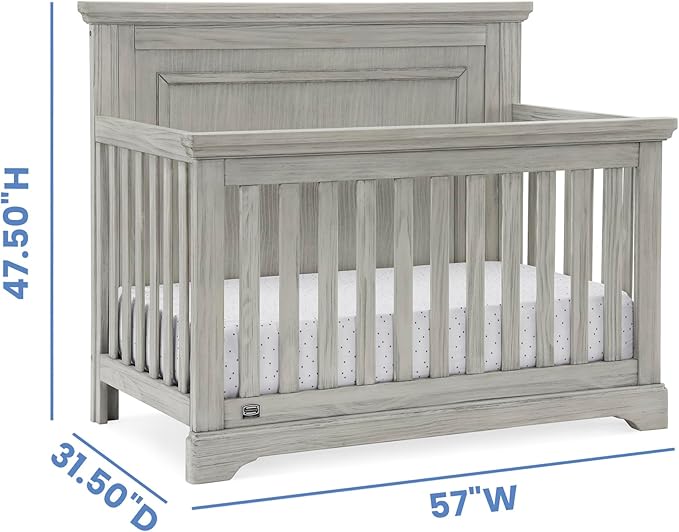 Delta Children Simmons Kids SlumberTime Paloma 4-in-1 Convertible Baby Crib - Greenguard Gold Certified, Rustic Mist