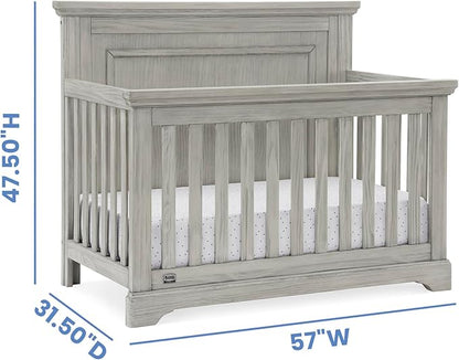 Delta Children Simmons Kids SlumberTime Paloma 4-in-1 Convertible Baby Crib - Greenguard Gold Certified, Rustic Mist