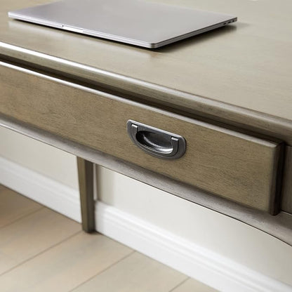 Leick Home 22400-GR Stratus Laptop Computer Desk with Drop Front Keyboard Drawer, Smoke Gray