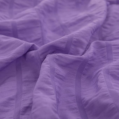 Twin Bed in a Bag Purple Seersucker Comforter Set 5-Pieces Microfiber Lightweight Comforter All Season Bedding Sets with Comforter,Flat Sheet,Fitted Sheet and Pillowcases