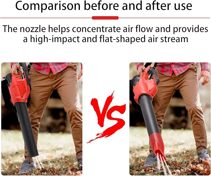 Flat Nozzle for Milwaukee M18 2724-20 & 2724-21 Fuel Leaf Blower, Work for Drying, Blow-Drying - Leaf Blower Flat Nozzle Tip (Red)
