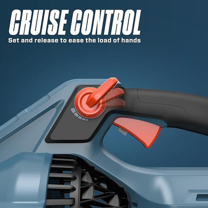 SENIX X6 60 Volt Max* Handheld Cordless Leaf Blower, Up to 810 CFM and 170 MPH, Variable Speed, Cruise Control, Lightweight, includes 4.0 Ah Battery and 3 Amp Charger (BLAX6-M1)
