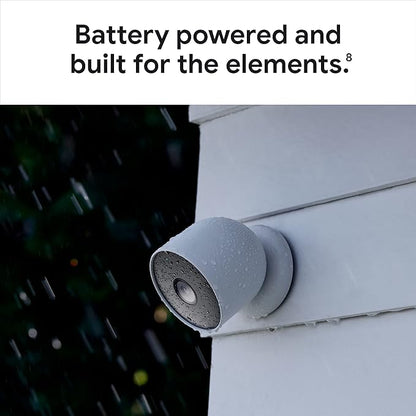 Google Nest Cam Outdoor or Indoor, Battery - 2nd Generation - 2 Count (Pack of 1)