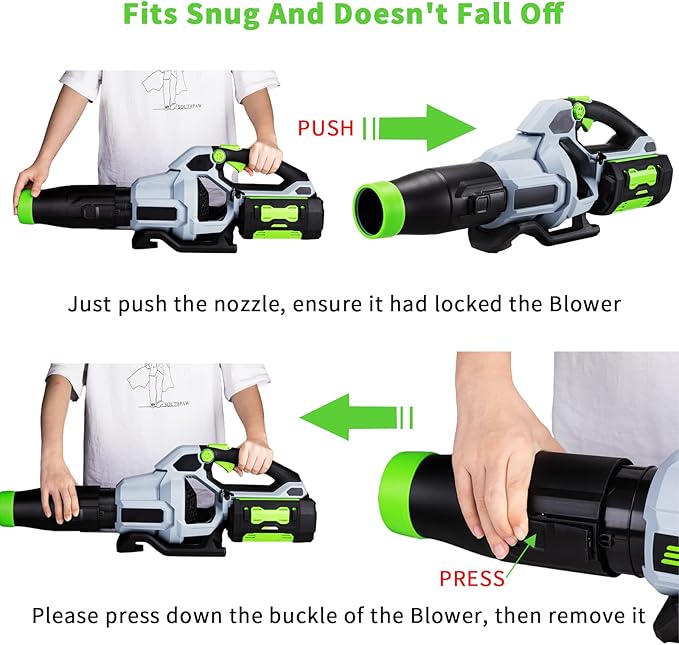 Car Drying Nozzle for EGO Leaf Blower Work for EGO 530 575 580 615 650 765 670 1 Pack + Shoulder Strap