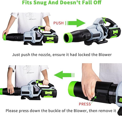 Car Drying Nozzle for EGO Leaf Blower Work for EGO 530 575 580 615 650 765 670 1 Pack + Shoulder Strap