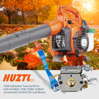 HUZTL 590460102 Carburetor for Husqvarna 125B 125BX 125BVX Leaf Blower Parts C1Q-W37 Carb Air Filter Fuel Line Kit