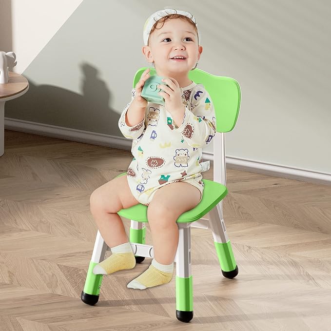 Kids' Desk Chairs Adjustable Height is Suitable for Children's Chairs Used in Families, Schools and Day-Care Between 2-10 Years Old The Max Bearing Capacity is 220LB(6PCS-Grey)