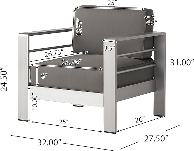 Christopher Knight Home Cape Coral Outdoor Chat Set with Fire Table, 5-Pcs Set, Khaki / Light Grey