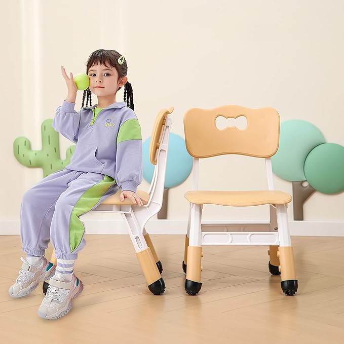 Kids' Desk Chairs Adjustable Height is Suitable for Children's Chairs Used in Families, Schools and Day-Care Between 2-10 Years Old The Max Bearing Capacity is 220LB(6PCS-Blue)