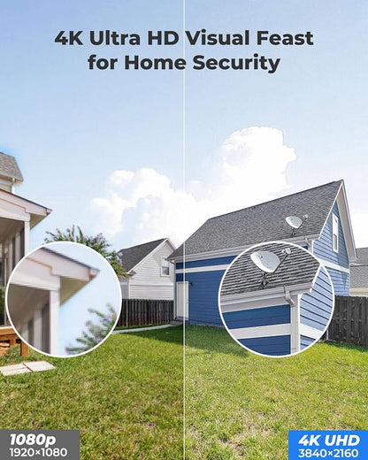 REOLINK 4K Outdoor Cameras for Home Security, IP PoE Dome Surveillance Camera with Human/Vehicle/Pet Detection, 25FPS Daytime, Work with Smart Home, Up to 256GB microSD Card, RLC-820A (Pack of 2)
