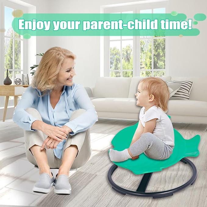 Kids Swivel Chair Sensory,Autism Chairs for Kids,Sensory Spinning Chair for Kids Autism,Toddler Coordination Sensory Products for Ages 3 Years and UP,Gifts for Kids with Autism (Green)