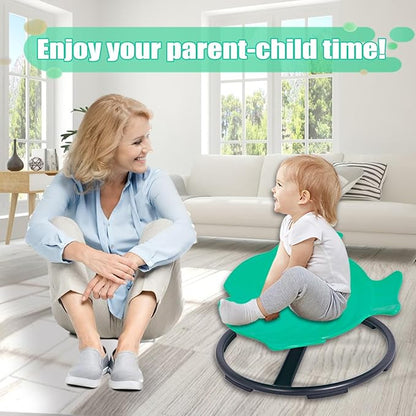 Kids Swivel Chair Sensory,Autism Chairs for Kids,Sensory Spinning Chair for Kids Autism,Toddler Coordination Sensory Products for Ages 3 Years and UP,Gifts for Kids with Autism (Green)