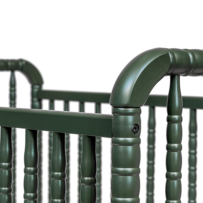 DaVinci Jenny Lind 3-in-1 Convertible Crib in Forest Green, Removable Wheels, Greenguard Gold