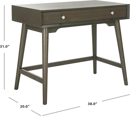 Safavieh Home Office Isadora Mid-Century Modern Ash Grey 1-drawer Desk