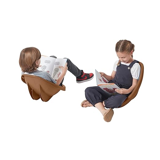 ECR4Kids Leaf Floor Seat, Rocker Chair, Chocolate, 6-Piece