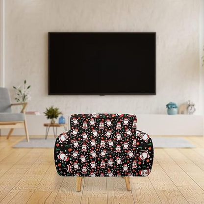 FKELYI Christmas Decorations Indoor Easy Going Stretch Sofa Slipcover Santa Claus Sofa Couch Cover Comfortable Furniture Protector S