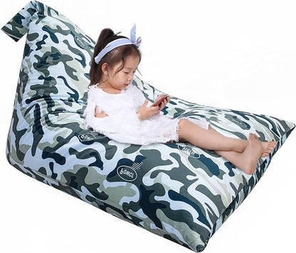 Jorbest Stuffed Animal Storage, Soccer Stuffed Animal Bean Bag Storage, Bean Bag Chair Cover for Kids, Luxury Velvet Stuffie Seat - Cover ONLY (200L/52 Gal)