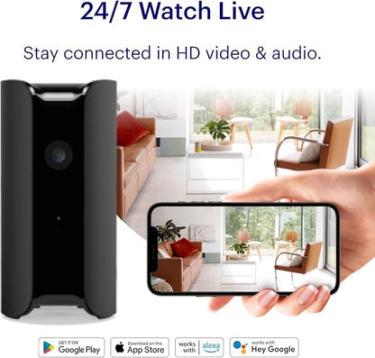 Canary Pro Indoor Home Security Camera 1080p HD WiFi IP | 24/7 Watch Live Video, Siren, Climate Monitor, Motion Alerts, Two-Way Talk, Night Vision, 10x Zoom, Private Mode, Works with Alexa and More