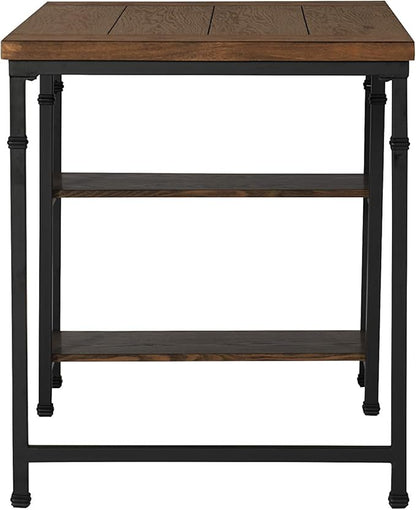 Linon Rhett Two Shelf Desk, Black