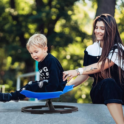 Autism Sensory Products Kids Swivel Chair for Autistic Kids Sensory Spinning Chair Spin Seat Sensory Indoor/Outdoor - Improve Balance & Motion Sickness Relief for Children & Teens