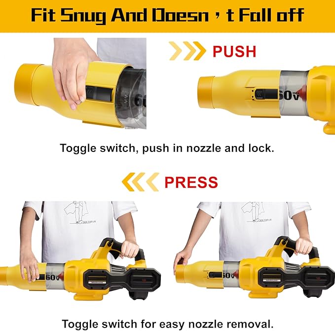 Leaf Blower Nozzle for Dewalt 60V MAX Leaf Blower(DCBL772X1 DCBL772B DCMBA572N), Car Drying Nozzle for Dewalt 60V - Bare Nozzle 1 Pack