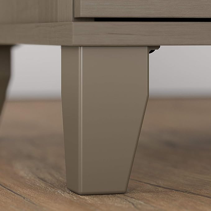 Bush Furniture Somerset 72W Office Desk with Drawers and Hutch in Ash Gray